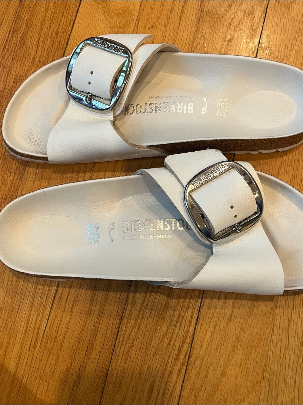 Birkenstock Madrid Big Buckle Sandals White Size 39 (8.5) - Picture 7 of 8